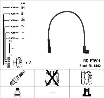 NGK 44283 - Комплект запалителеи кабели vvparts.bg