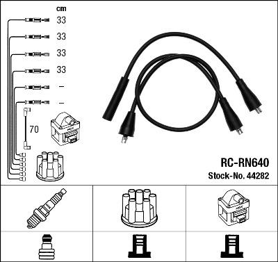 NGK 44282 - Комплект запалителеи кабели vvparts.bg