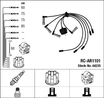 NGK 44235 - Комплект запалителеи кабели vvparts.bg