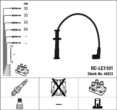 NGK 44231 - Комплект запалителеи кабели vvparts.bg