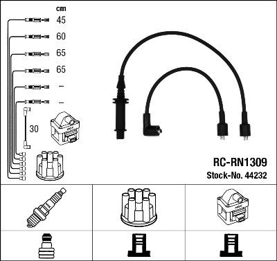 NGK 44232 - Комплект запалителеи кабели vvparts.bg