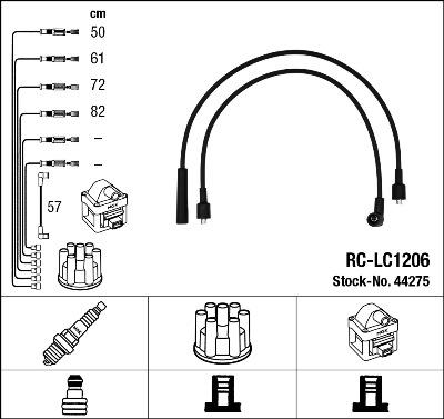 NGK 44275 - Комплект запалителеи кабели vvparts.bg
