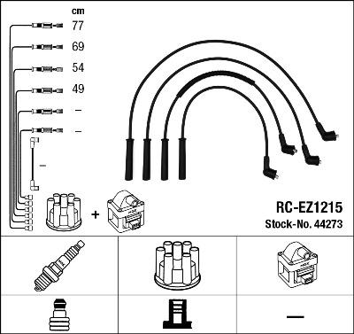 NGK 44273 - Комплект запалителеи кабели vvparts.bg