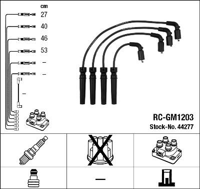 NGK 44277 - Комплект запалителеи кабели vvparts.bg