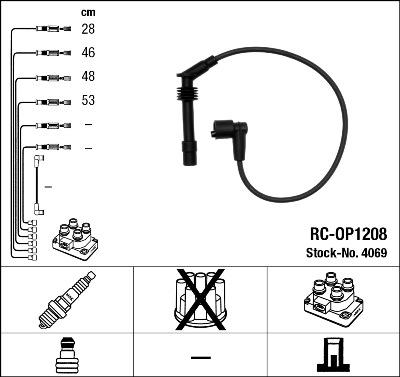 NGK 4069 - Комплект запалителеи кабели vvparts.bg