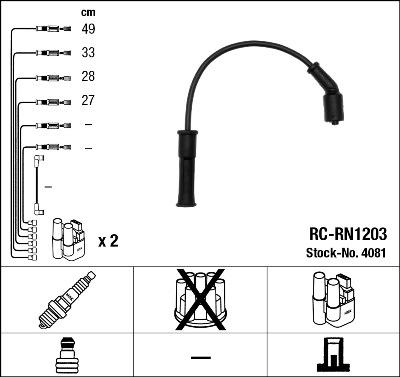 NGK 44305 - Комплект запалителеи кабели vvparts.bg
