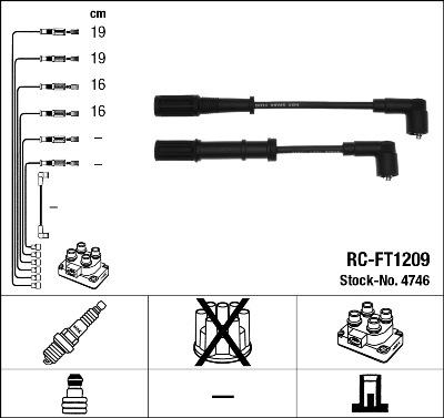 NGK 4746 - Комплект запалителеи кабели vvparts.bg