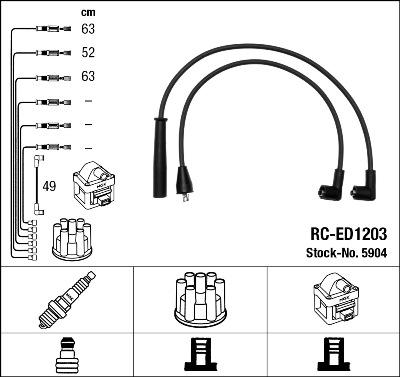 NGK 5904 - Комплект запалителеи кабели vvparts.bg