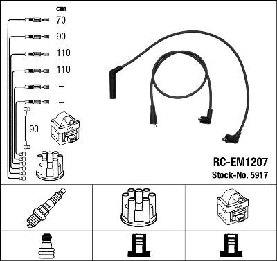 NGK 5917 - Комплект запалителеи кабели vvparts.bg