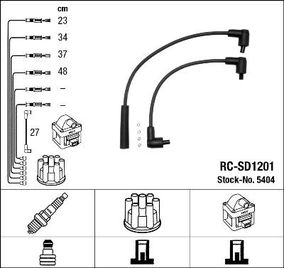 NGK 5404 - Комплект запалителеи кабели vvparts.bg