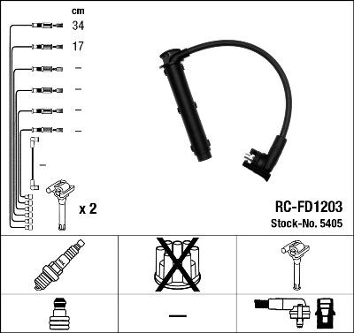 NGK 5405 - Комплект запалителеи кабели vvparts.bg