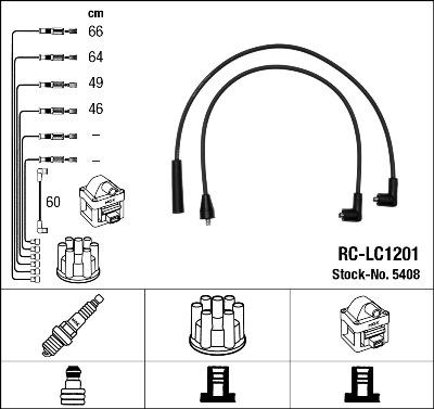 NGK 5408 - Комплект запалителеи кабели vvparts.bg