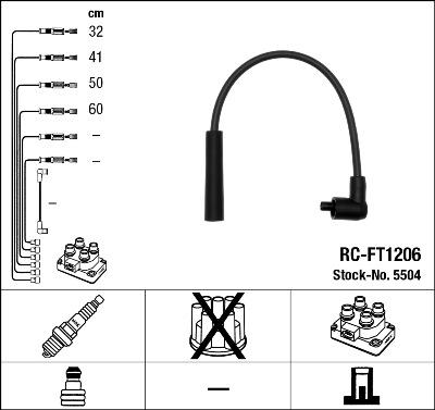 NGK 5504 - Комплект запалителеи кабели vvparts.bg