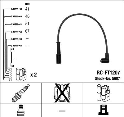NGK 5607 - Комплект запалителеи кабели vvparts.bg