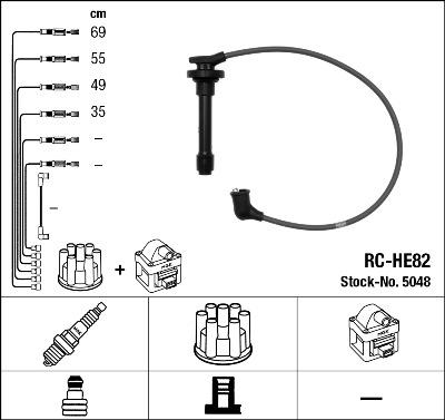 NGK 5048 - Комплект запалителеи кабели vvparts.bg