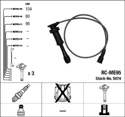 NGK 5074 - Комплект запалителеи кабели vvparts.bg