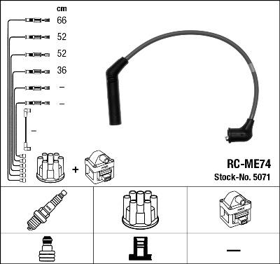 NGK 5071 - Комплект запалителеи кабели vvparts.bg