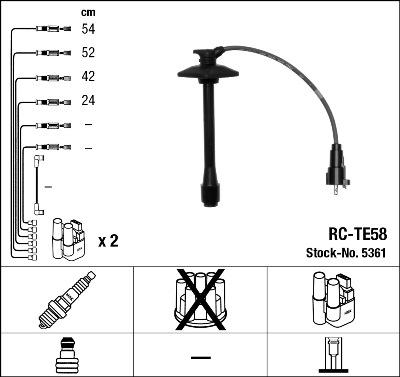 NGK 5361 - Комплект запалителеи кабели vvparts.bg