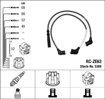 NGK 5388 - Комплект запалителеи кабели vvparts.bg