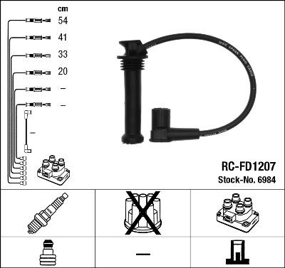 NGK 6984 - Комплект запалителеи кабели vvparts.bg