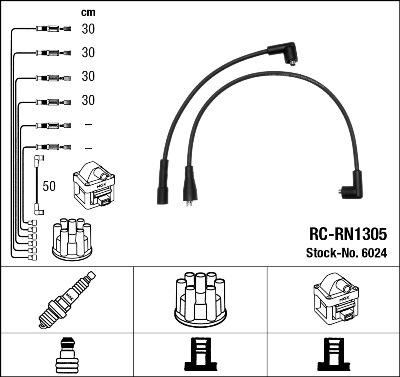 NGK 6024 - Комплект запалителеи кабели vvparts.bg