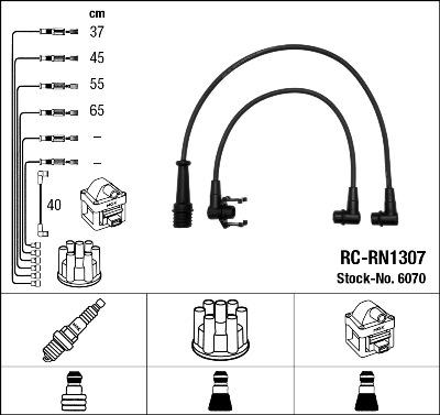 NGK 6070 - Комплект запалителеи кабели vvparts.bg