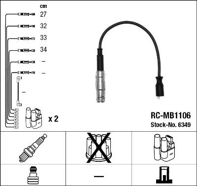 NGK 6349 - Комплект запалителеи кабели vvparts.bg