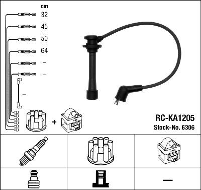 NGK 6306 - Комплект запалителеи кабели vvparts.bg