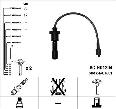 NGK 6301 - Комплект запалителеи кабели vvparts.bg