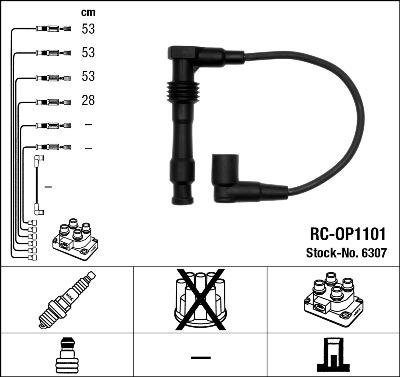 NGK 6307 - Комплект запалителеи кабели vvparts.bg