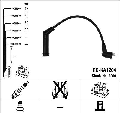 NGK 6299 - Комплект запалителеи кабели vvparts.bg
