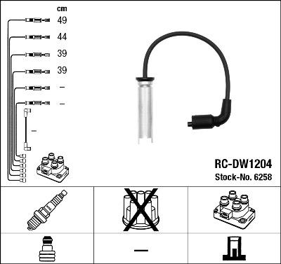 NGK 6258 - Комплект запалителеи кабели vvparts.bg