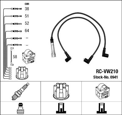 NGK 44286 - Комплект запалителеи кабели vvparts.bg
