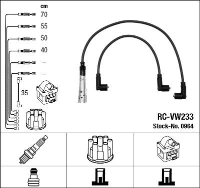 NGK 0964 - Комплект запалителеи кабели vvparts.bg