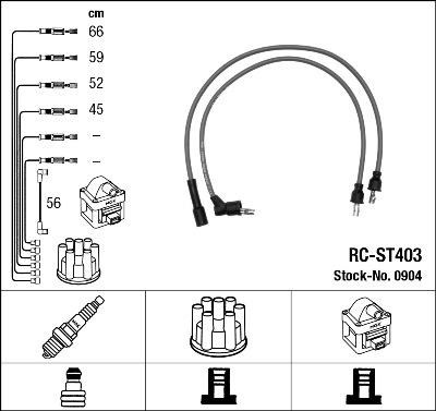 NGK 0904 - Комплект запалителеи кабели vvparts.bg