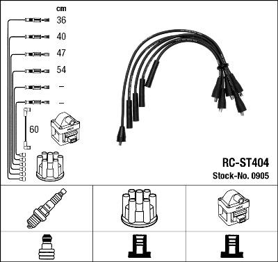 NGK 0905 - Комплект запалителеи кабели vvparts.bg