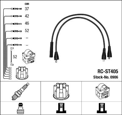 NGK 0906 - Комплект запалителеи кабели vvparts.bg