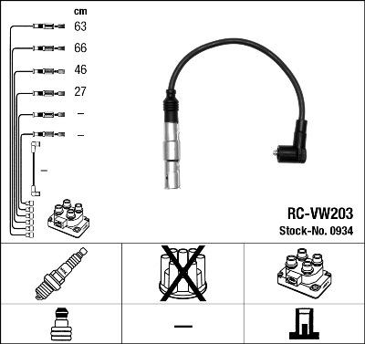 NGK 0934 - Комплект запалителеи кабели vvparts.bg