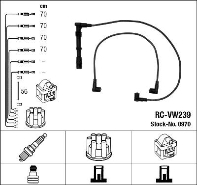 NGK 0970 - Комплект запалителеи кабели vvparts.bg