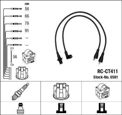 NGK 0591 - Комплект запалителеи кабели vvparts.bg