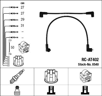 NGK 0540 - Комплект запалителеи кабели vvparts.bg