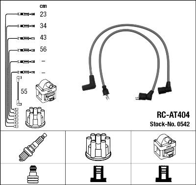 NGK 0542 - Комплект запалителеи кабели vvparts.bg