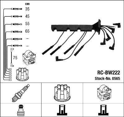 NGK 0565 - Комплект запалителеи кабели vvparts.bg