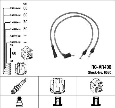 NGK 0530 - Комплект запалителеи кабели vvparts.bg