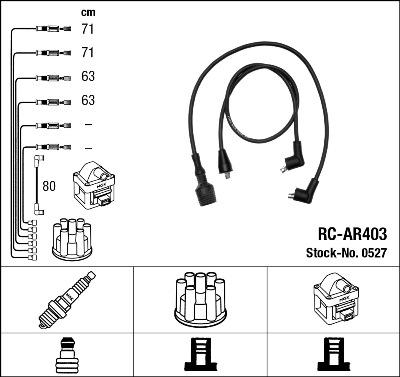 NGK 0527 - Комплект запалителеи кабели vvparts.bg