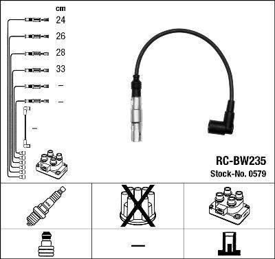 NGK 0579 - Комплект запалителеи кабели vvparts.bg