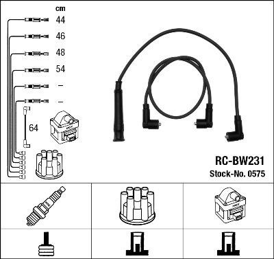 NGK 0575 - Комплект запалителеи кабели vvparts.bg