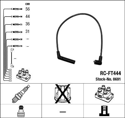 NGK 0691 - Комплект запалителеи кабели vvparts.bg