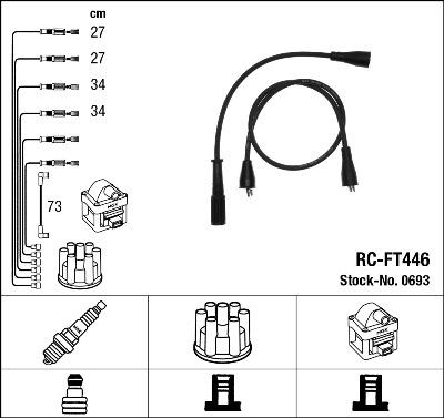 NGK 0693 - Комплект запалителеи кабели vvparts.bg