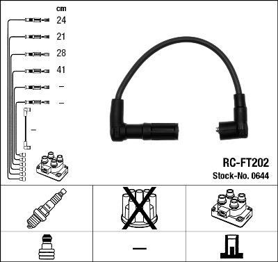 NGK 0644 - Комплект запалителеи кабели vvparts.bg